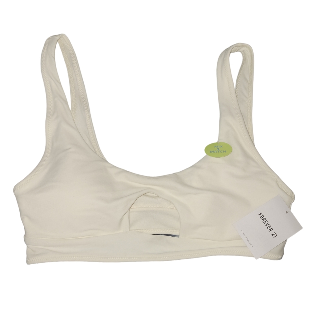 NWT Forever 21 Keyhole Front Bikini Top sz L